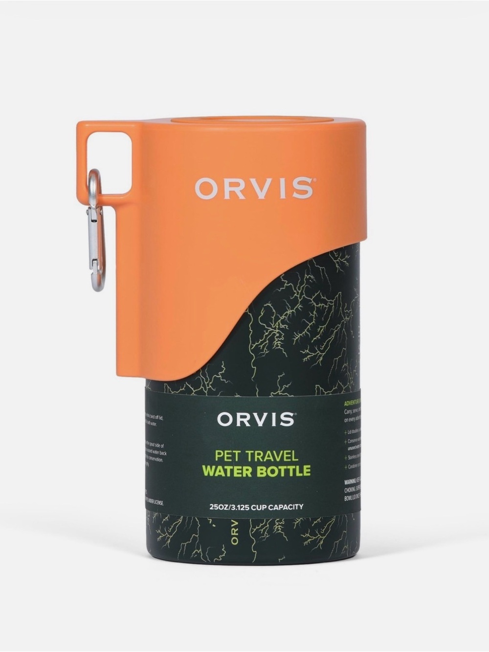 NWOT Orvis Orange Pet Travel Water Bottle 25oz